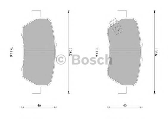 BOSCH 0986AB1425 Комплект гальмівних колодок, дискове гальмо