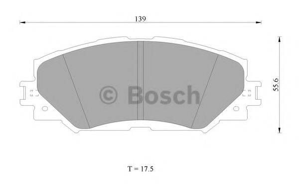 BOSCH 0986AB1471 Комплект гальмівних колодок, дискове гальмо