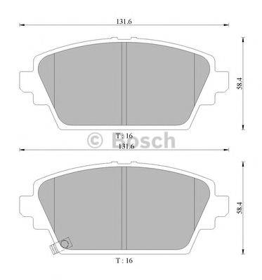 BOSCH 0986AB1481 Комплект гальмівних колодок, дискове гальмо