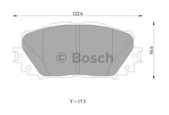 BOSCH 0986AB1498 Комплект гальмівних колодок, дискове гальмо