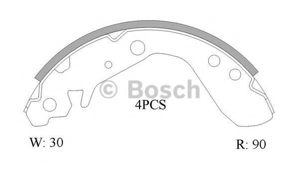 BOSCH 0986AB1505 Комплект гальмівних колодок