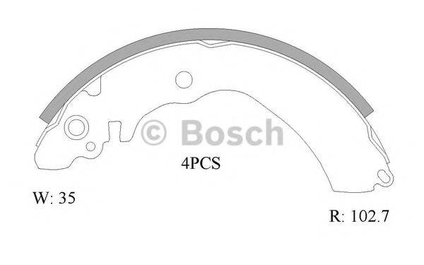 BOSCH 0986AB1508 Комплект гальмівних колодок