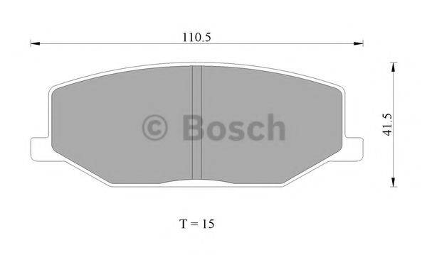 BOSCH 0986AB2003 Комплект гальмівних колодок, дискове гальмо