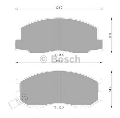 BOSCH 0986AB2049 Комплект гальмівних колодок, дискове гальмо