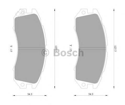 BOSCH 0986AB2051 Комплект гальмівних колодок, дискове гальмо