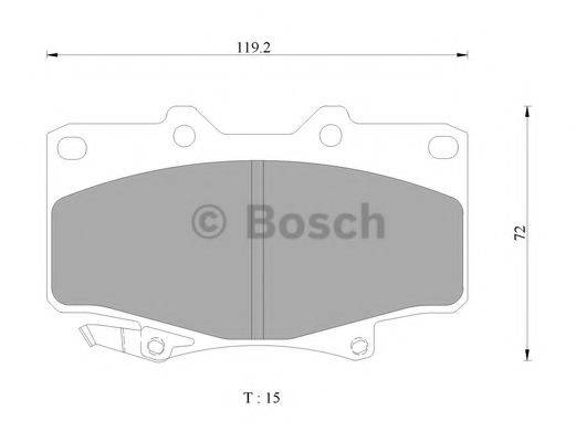 BOSCH 0986AB2073 Комплект гальмівних колодок, дискове гальмо