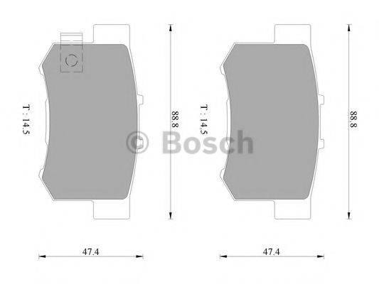 BOSCH 0986AB2206 Комплект гальмівних колодок, дискове гальмо