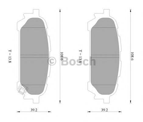 BOSCH 0986AB2261 Комплект гальмівних колодок, дискове гальмо