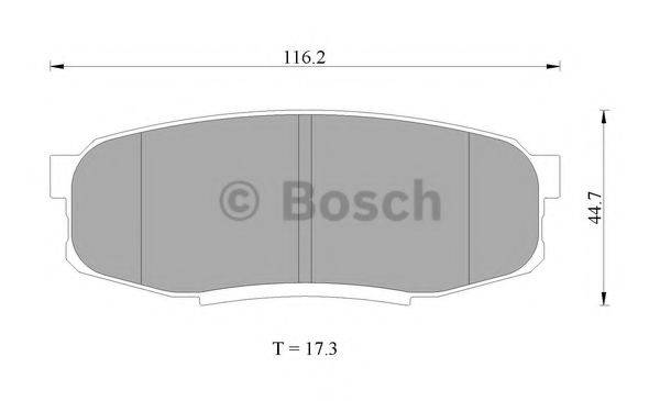 BOSCH 0986AB2276 Комплект гальмівних колодок, дискове гальмо