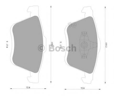 BOSCH 0986AB2301 Комплект гальмівних колодок, дискове гальмо