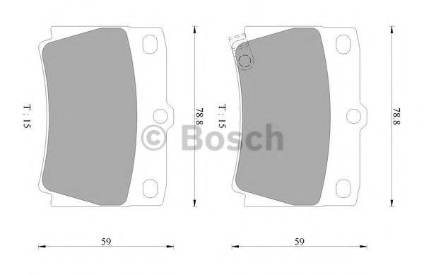 BOSCH 0986AB2331 Комплект гальмівних колодок, дискове гальмо