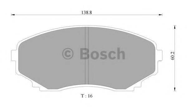 BOSCH 0986AB2350 Комплект гальмівних колодок, дискове гальмо