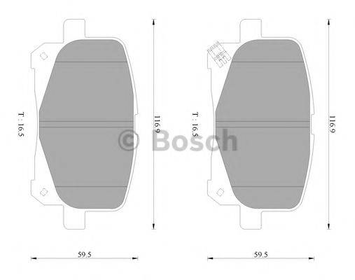 BOSCH 0986AB2360 Комплект гальмівних колодок, дискове гальмо