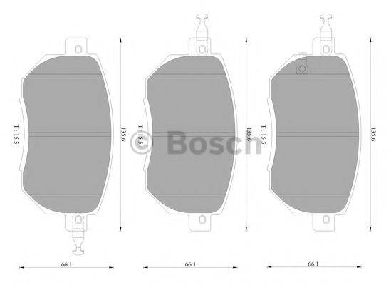 BOSCH 0986AB2369 Комплект гальмівних колодок, дискове гальмо