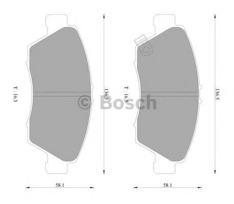 BOSCH 0986AB2377 Комплект гальмівних колодок, дискове гальмо