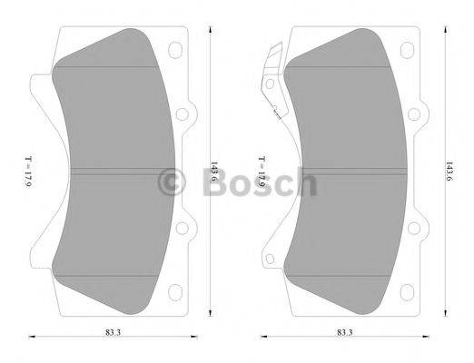 BOSCH 0986AB2397 Комплект гальмівних колодок, дискове гальмо