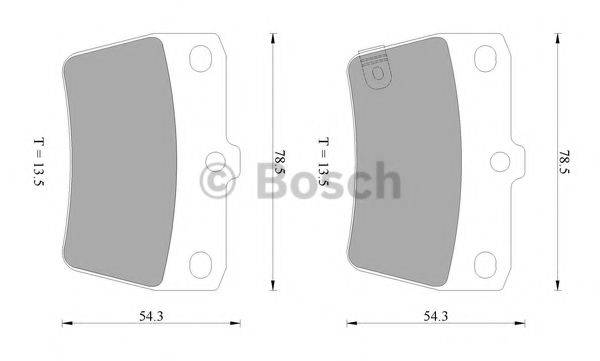 BOSCH 0986AB2477 Комплект гальмівних колодок, дискове гальмо