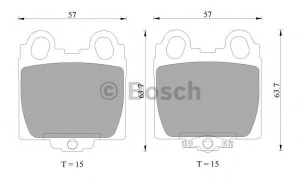 BOSCH 0986AB2552 Комплект гальмівних колодок, дискове гальмо