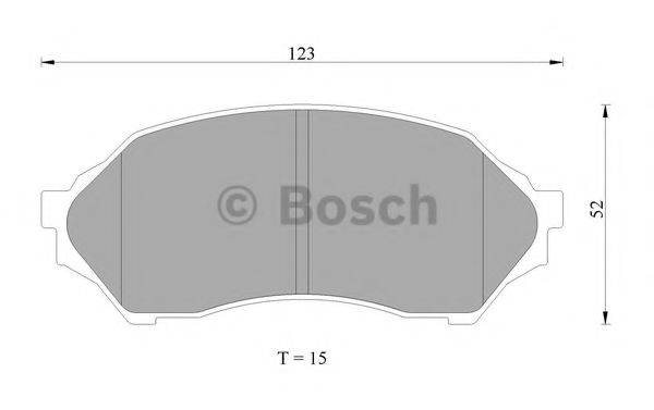 BOSCH 0986AB2653 Комплект гальмівних колодок, дискове гальмо