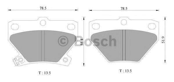 BOSCH 0986AB2670 Комплект гальмівних колодок, дискове гальмо