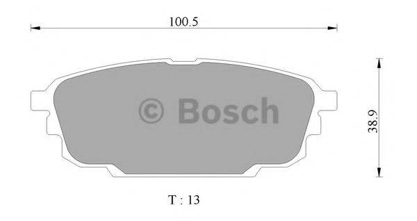 BOSCH 0986AB2753 Комплект гальмівних колодок, дискове гальмо