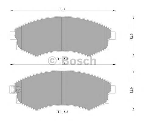 BOSCH 0986AB3037 Комплект гальмівних колодок, дискове гальмо