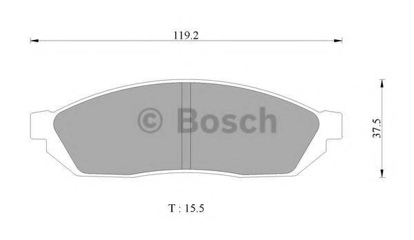 BOSCH 0986AB3038 Комплект гальмівних колодок, дискове гальмо