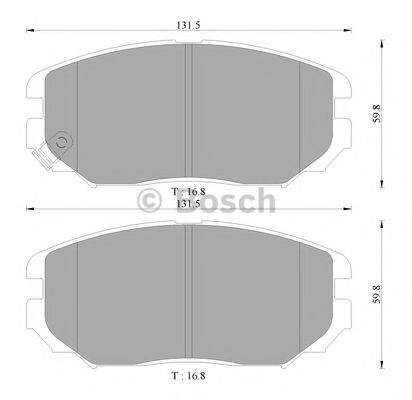 BOSCH 0986AB3054 Комплект гальмівних колодок, дискове гальмо