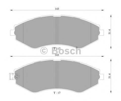 BOSCH 0986AB3061 Комплект гальмівних колодок, дискове гальмо