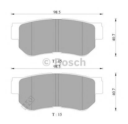 BOSCH 0986AB3066 Комплект гальмівних колодок, дискове гальмо