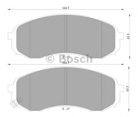 BOSCH 0986AB3086 Комплект гальмівних колодок, дискове гальмо