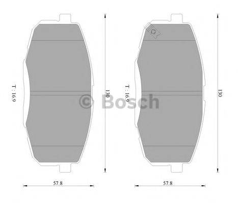 BOSCH 0986AB3094 Комплект гальмівних колодок, дискове гальмо