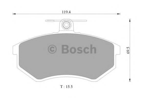 BOSCH 0986AB3109 Комплект гальмівних колодок, дискове гальмо