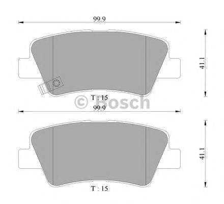 BOSCH 0986AB3133 Комплект гальмівних колодок, дискове гальмо