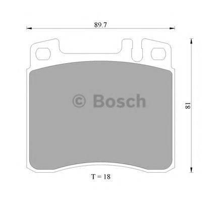 BOSCH 0986AB4439 Комплект гальмівних колодок, дискове гальмо