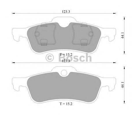 BOSCH 0986AB4573 Комплект гальмівних колодок, дискове гальмо