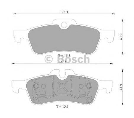 BOSCH 0986AB4581 Комплект гальмівних колодок, дискове гальмо