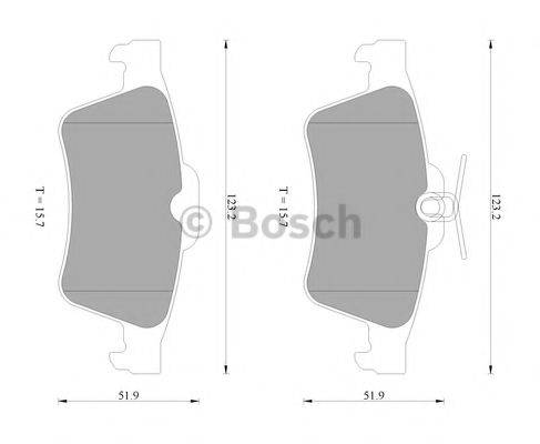 BOSCH 0986AB4583 Комплект гальмівних колодок, дискове гальмо