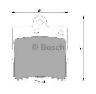 BOSCH 0986AB4990 Комплект гальмівних колодок, дискове гальмо