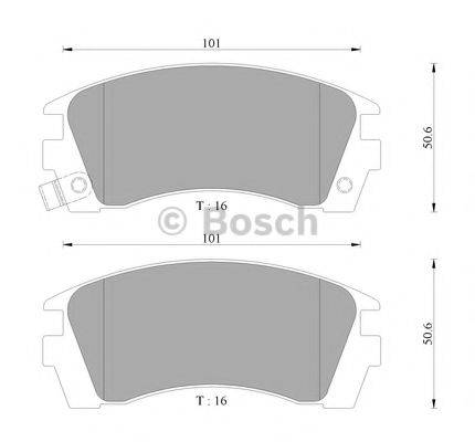 BOSCH 0986AB9051 Комплект гальмівних колодок, дискове гальмо