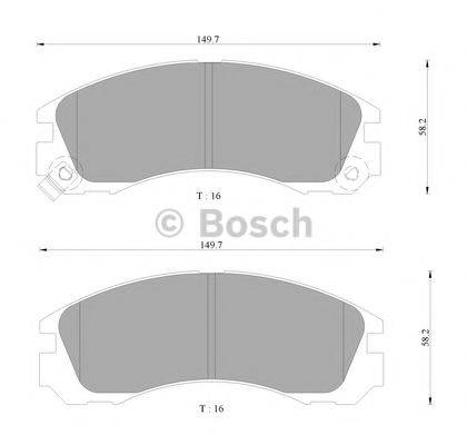 BOSCH 0986AB9053 Комплект гальмівних колодок, дискове гальмо