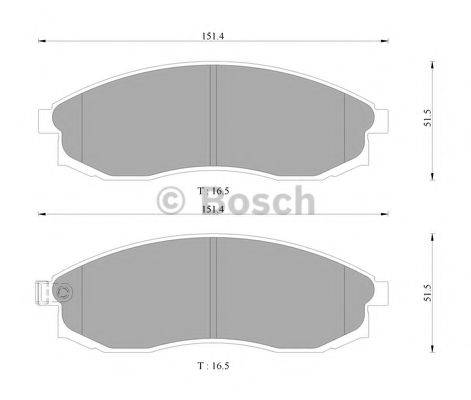 BOSCH 0986AB9072 Комплект гальмівних колодок, дискове гальмо