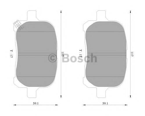 BOSCH 0986AB9075 Комплект гальмівних колодок, дискове гальмо