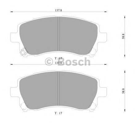 BOSCH 0986AB9134 Комплект гальмівних колодок, дискове гальмо