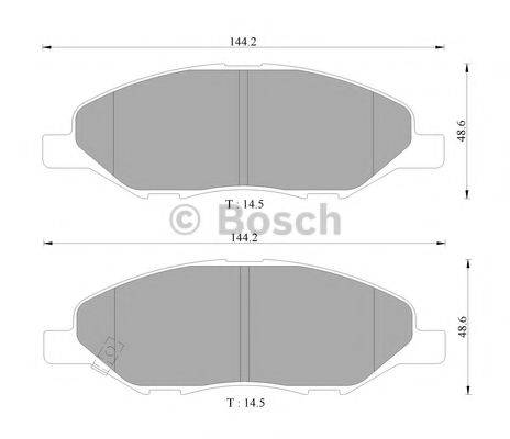 BOSCH 0986AB9147 Комплект гальмівних колодок, дискове гальмо