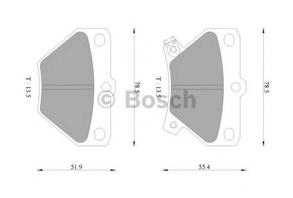 BOSCH 0986AB9153 Комплект гальмівних колодок, дискове гальмо