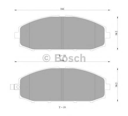 BOSCH 0986AB9177 Комплект гальмівних колодок, дискове гальмо