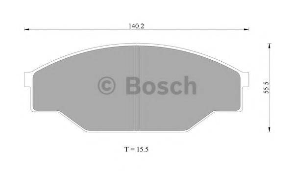 BOSCH 0986AB9184 Комплект гальмівних колодок, дискове гальмо