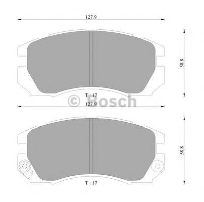 BOSCH 0986AB9235 Комплект гальмівних колодок, дискове гальмо