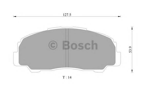 BOSCH 0986AB9255 Комплект гальмівних колодок, дискове гальмо